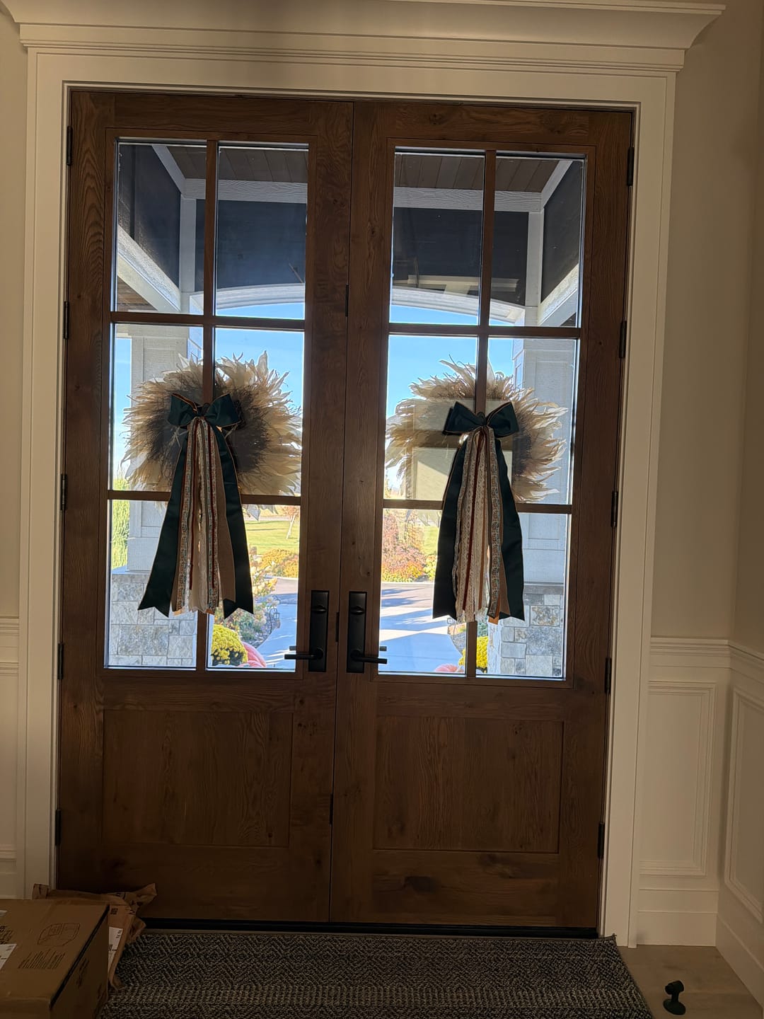 Customer photo review of Copper Bloom Wreath Ribbon