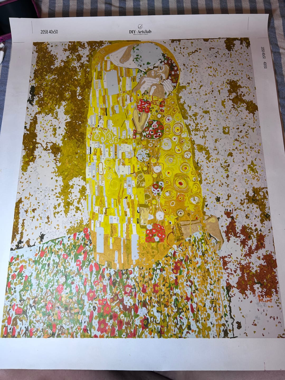 Customer photo review of Klimt: The Kiss | Paint by Numbers