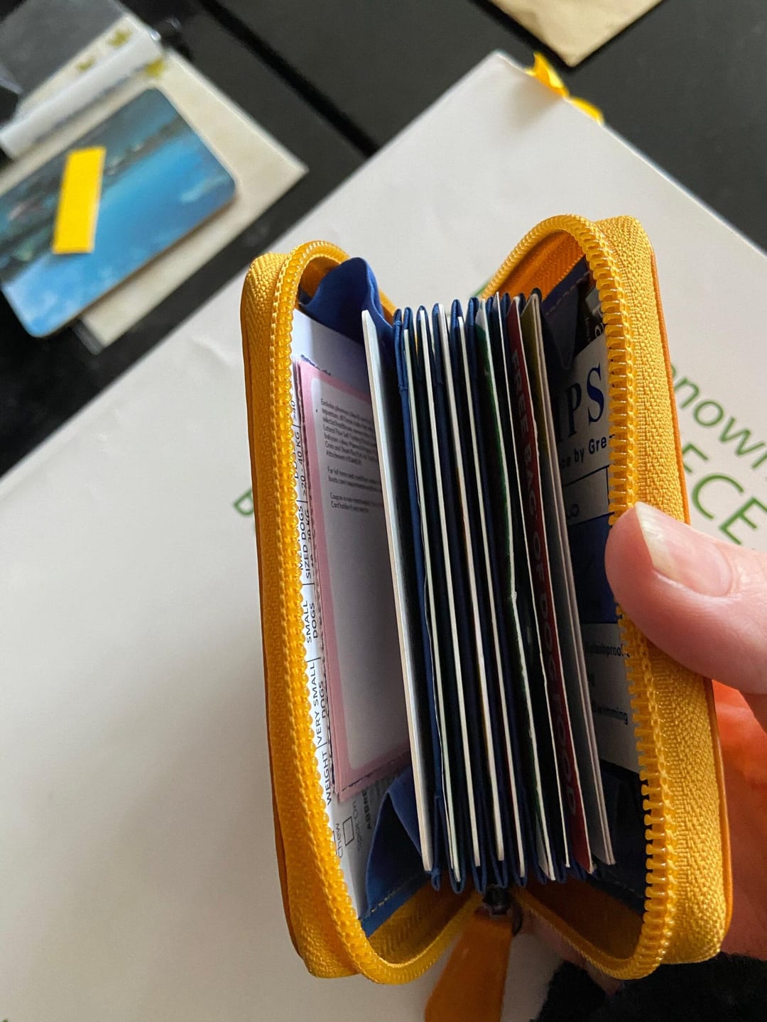 Customer photo review of Premium Leather Concertina Credit Card Wallet