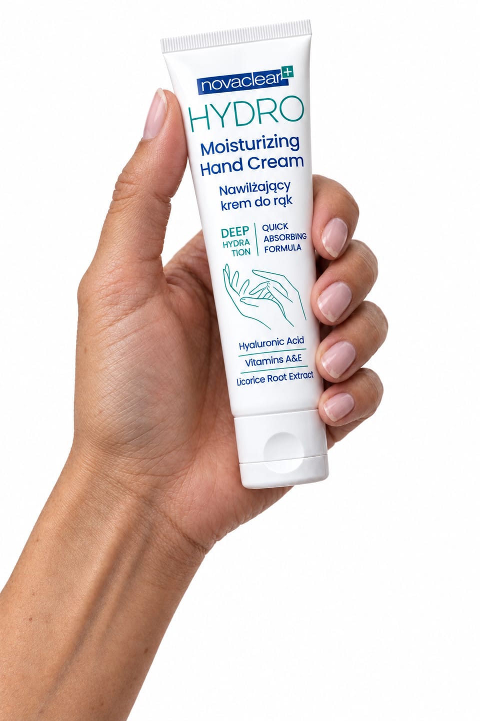 Customer photo review of Novaclear Hydro Hand Cream with Hyaluronic Acid – Fast-Absorbing Moisturizing & Nourishing Hand Care with Vitamins A&E and Licorice Extract – 50 ml