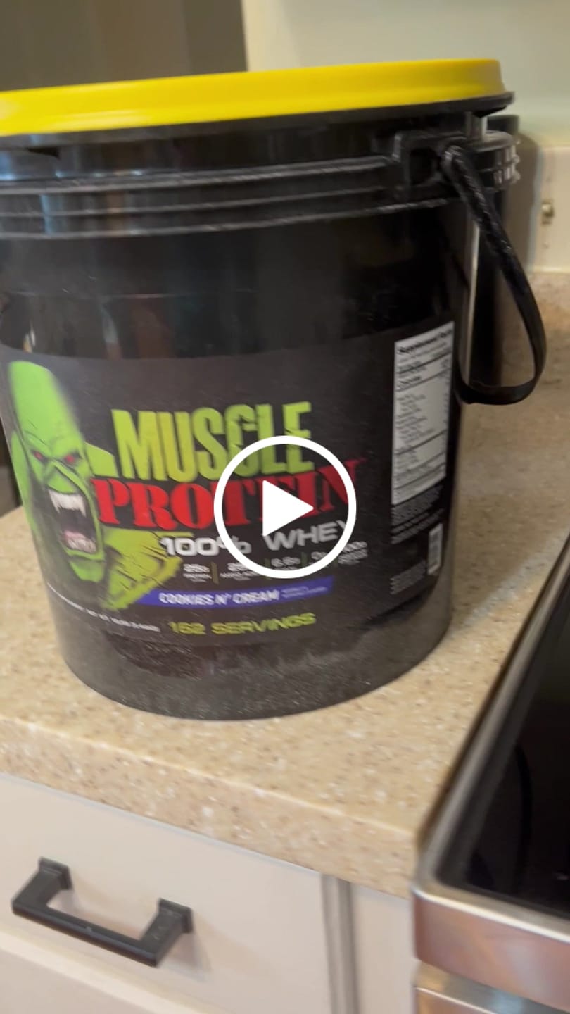 Customer video review of Whey Protein Powder Bucket