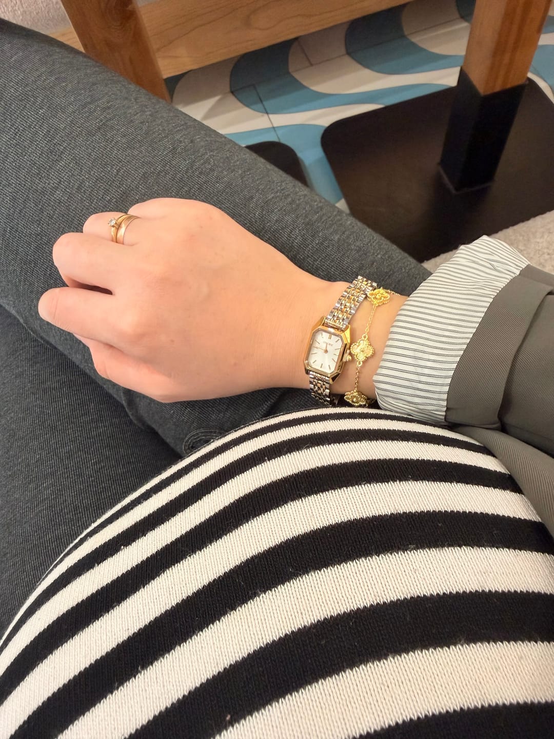 Customer photo review of Isabell Petite Gold Silver
