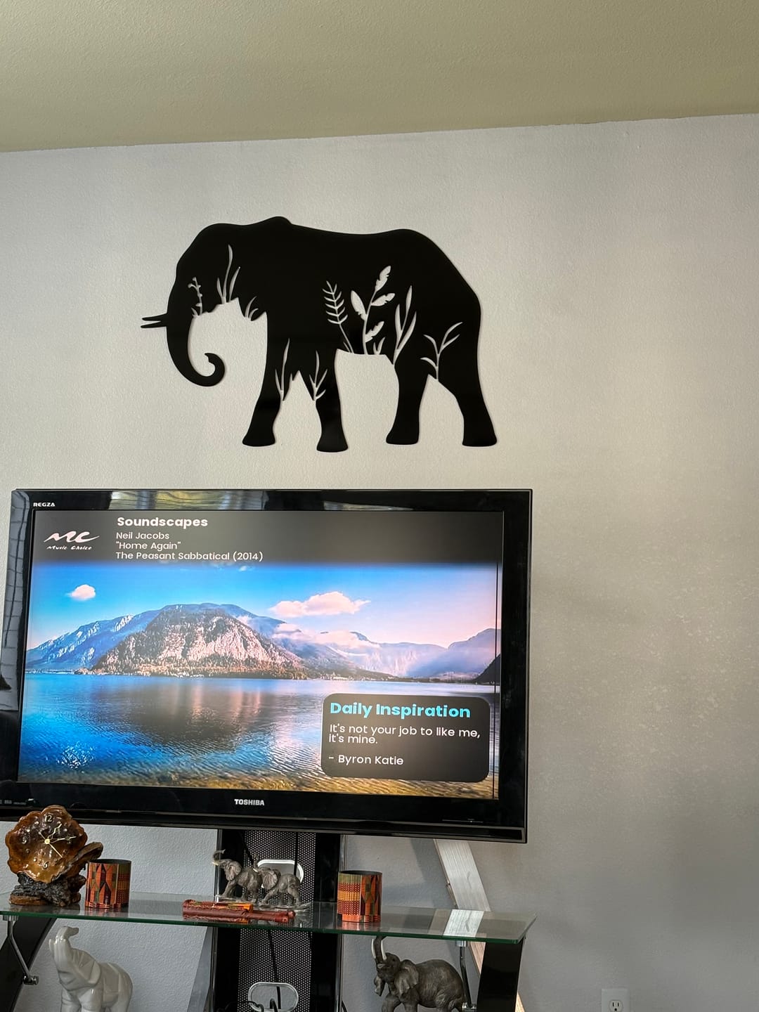 Customer photo review of Elephant Metal Wall Art – Wildlife Nature Safari Animal Home Decor
