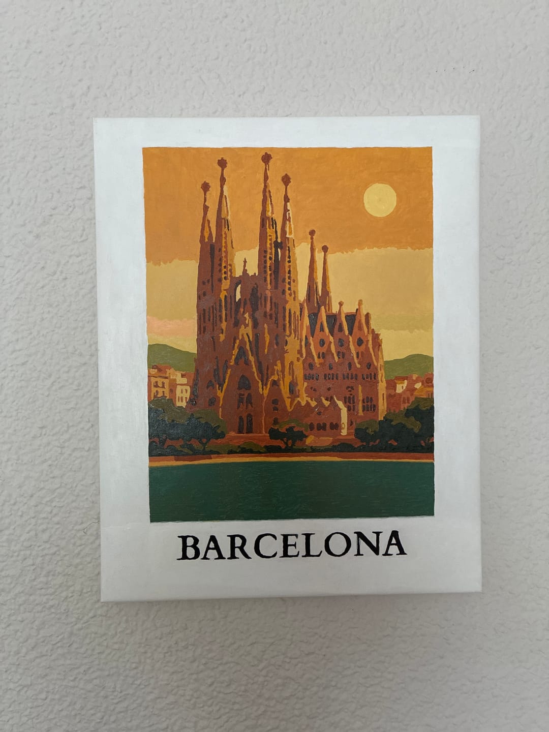 Customer photo review of Travel Poster - Barcelona | Paint by Number