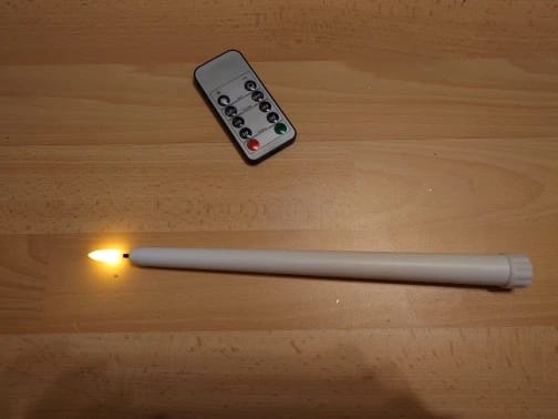 Customer photo review of Cozymere Flameless Taper Candles