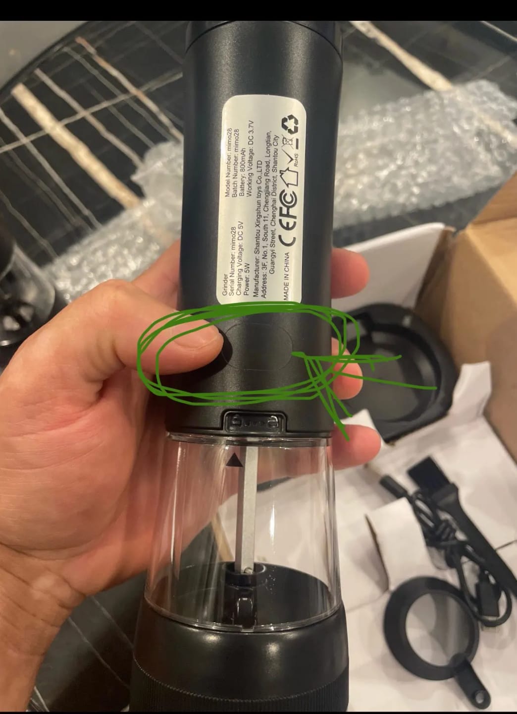 Customer photo review of Cozymere Electric Salt & Pepper Grinder Set