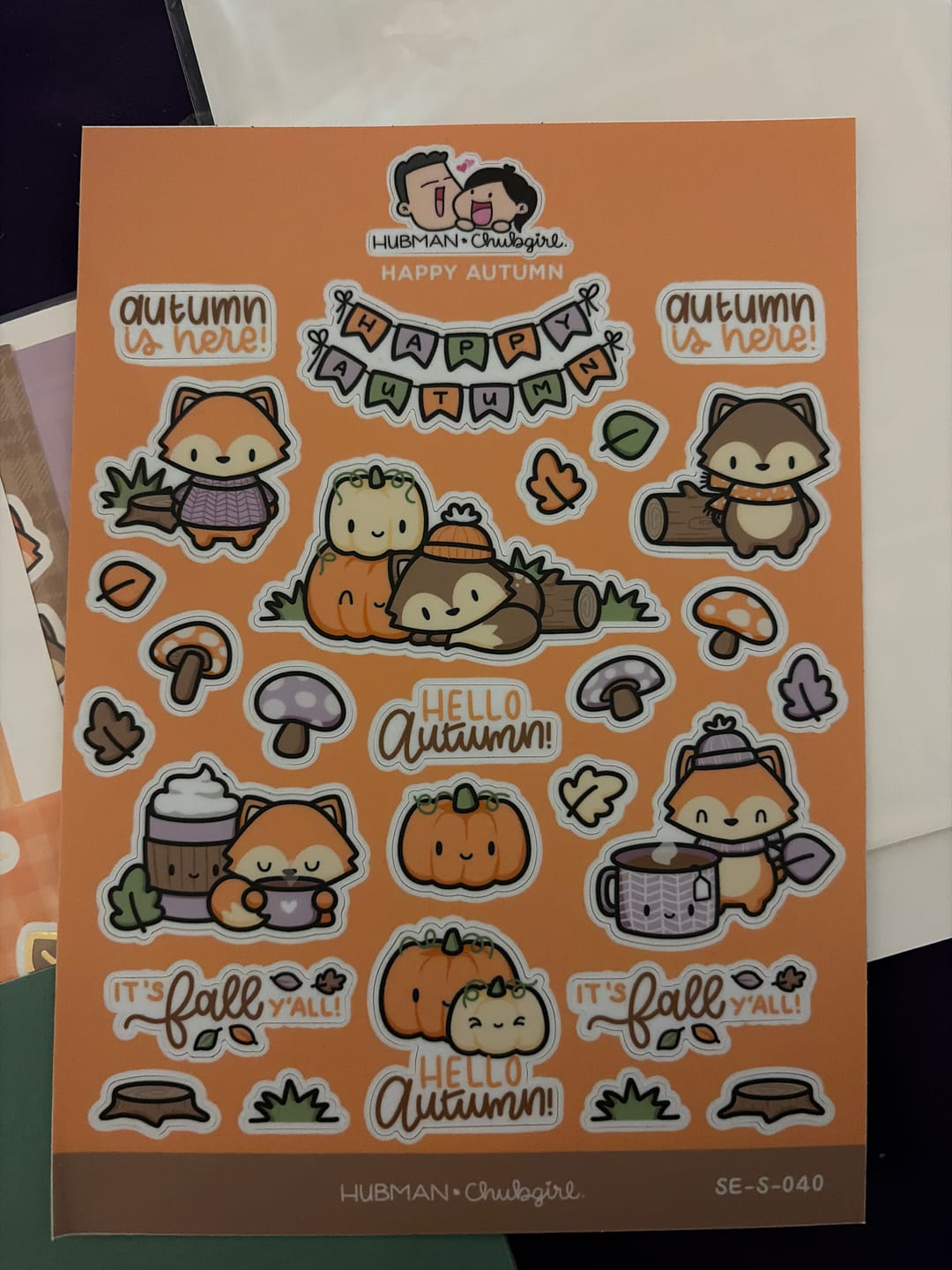 Customer photo review of Happy Autumn Sticker Sheet