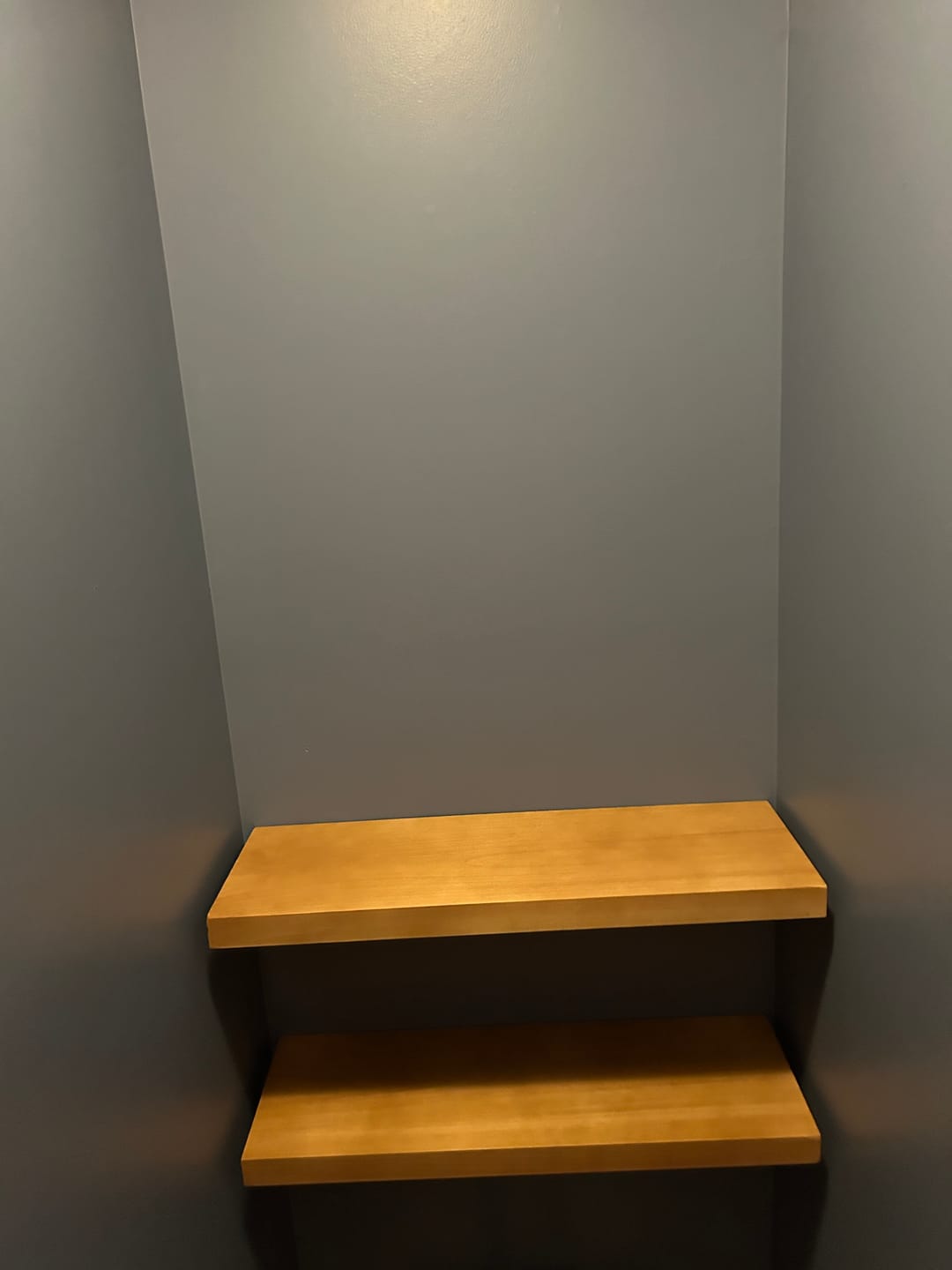 Customer photo review of Rustic Pine Floating Shelves