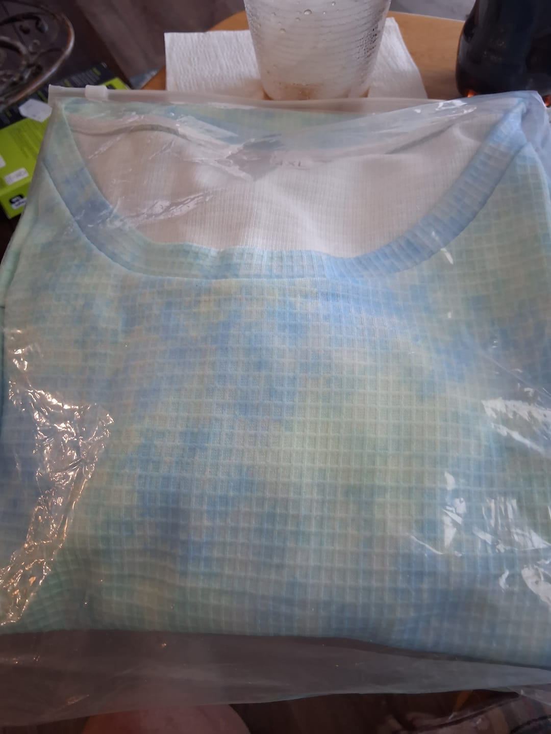Customer photo review of Women's  Casual Plain Crew Neck Waffle Sweatshirt