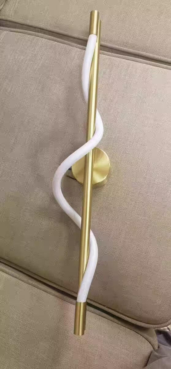 Customer photo review of Helical Silicone Wall Light, Wall Sconce, Brass or Black