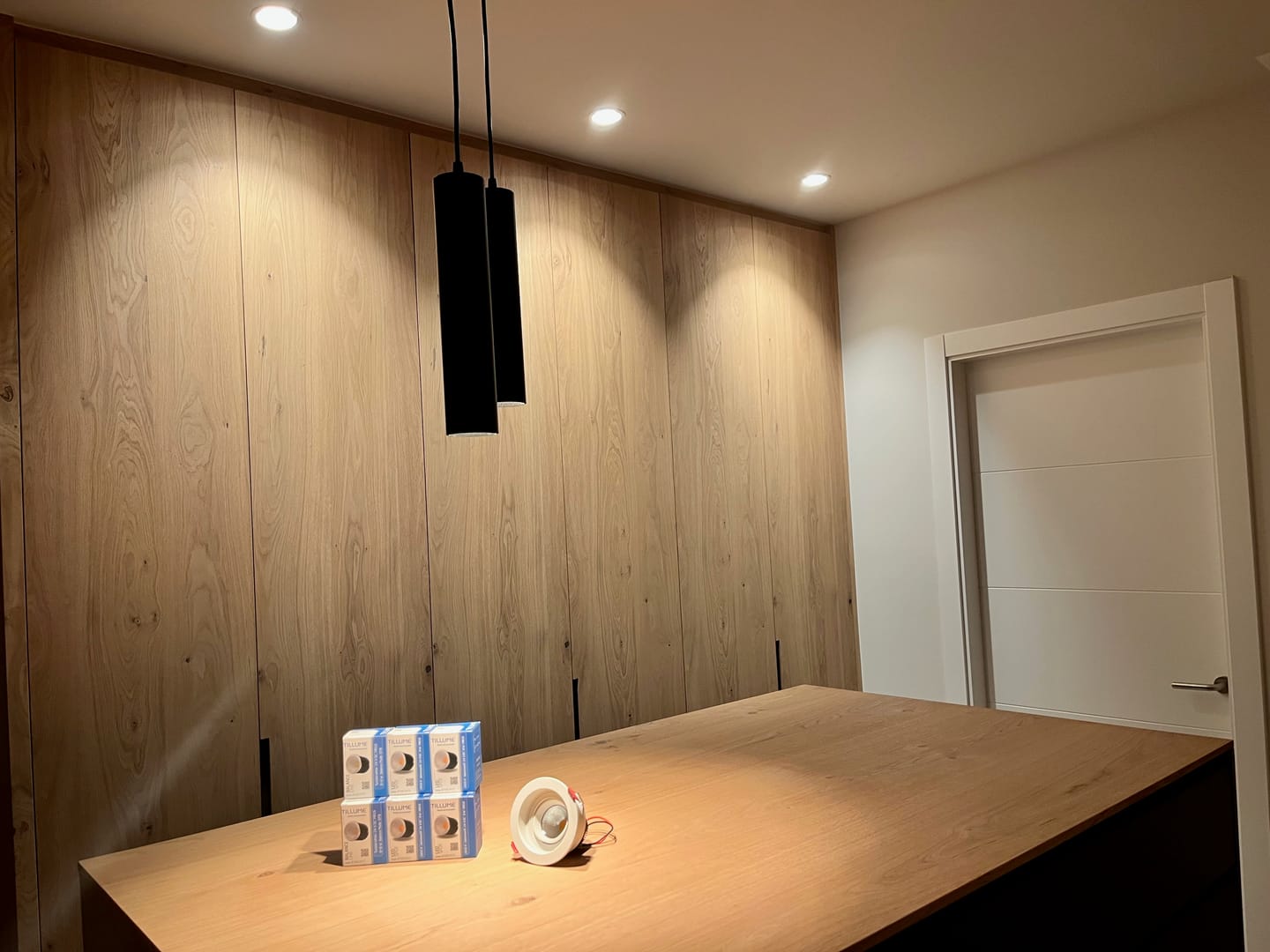 Customer photo review of White Anti-glare Bathroom Ceiling Light Fitting | Recessed, Round, Rigid