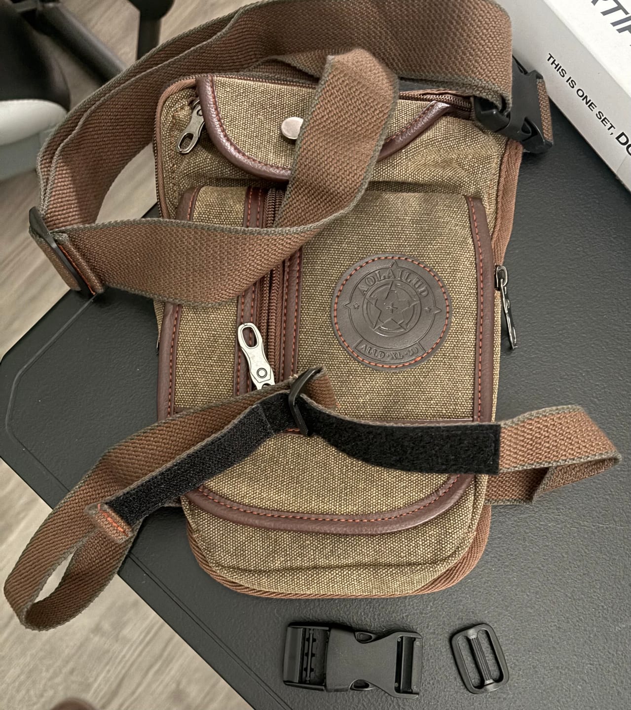 Customer photo review of Biker Leg Bag