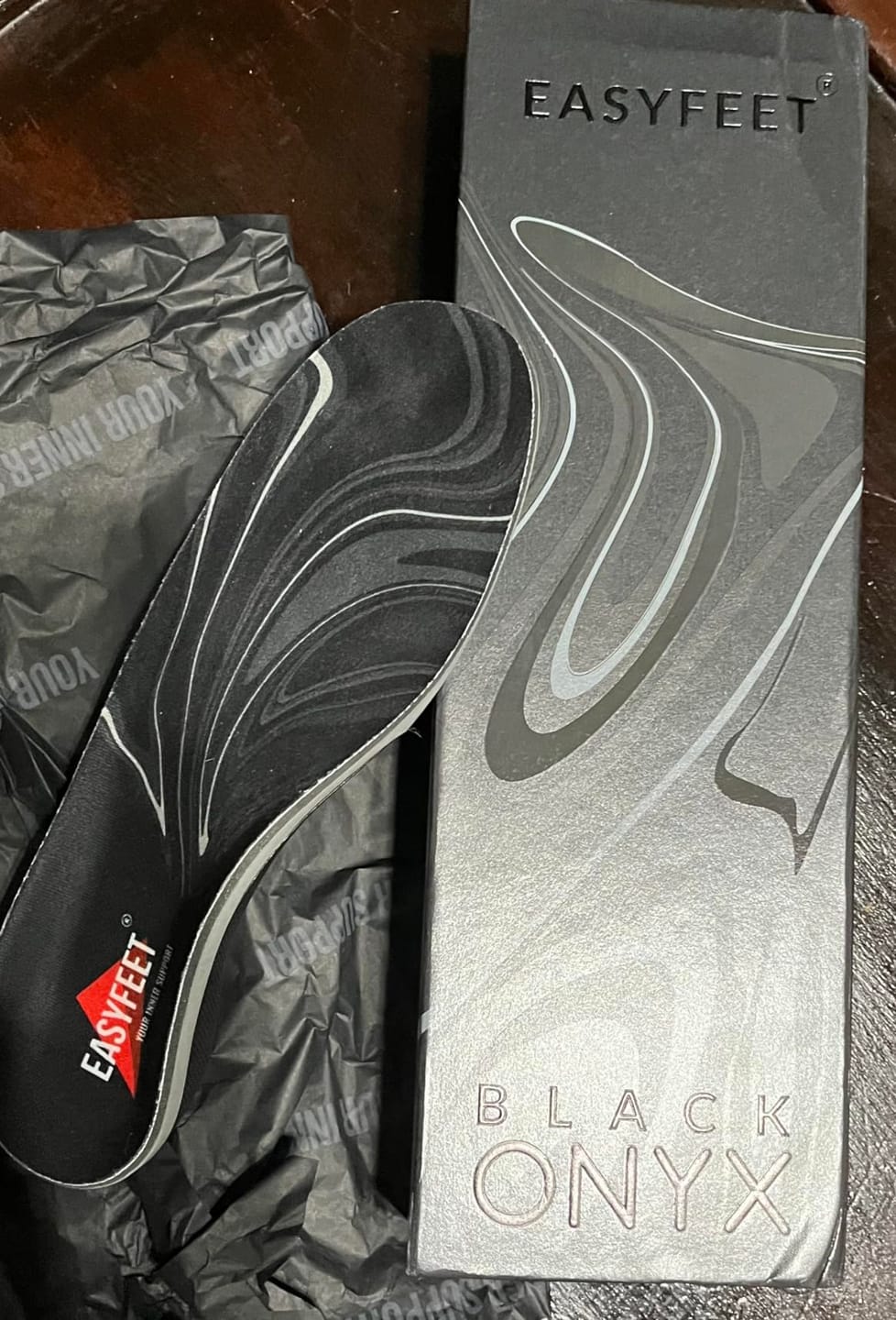 Customer photo review of EASYFEET Black Onyx - Premium Firm Arch Support Insoles for Daily Wear (High Arch)
