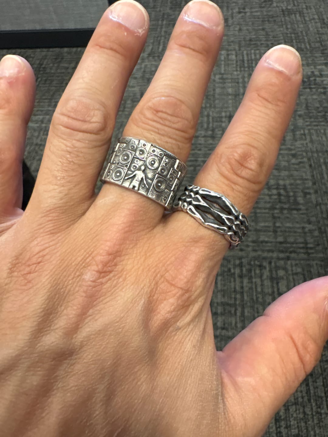 Customer photo review of PHALANX Ring – Oxidized 925 Sterling Silver