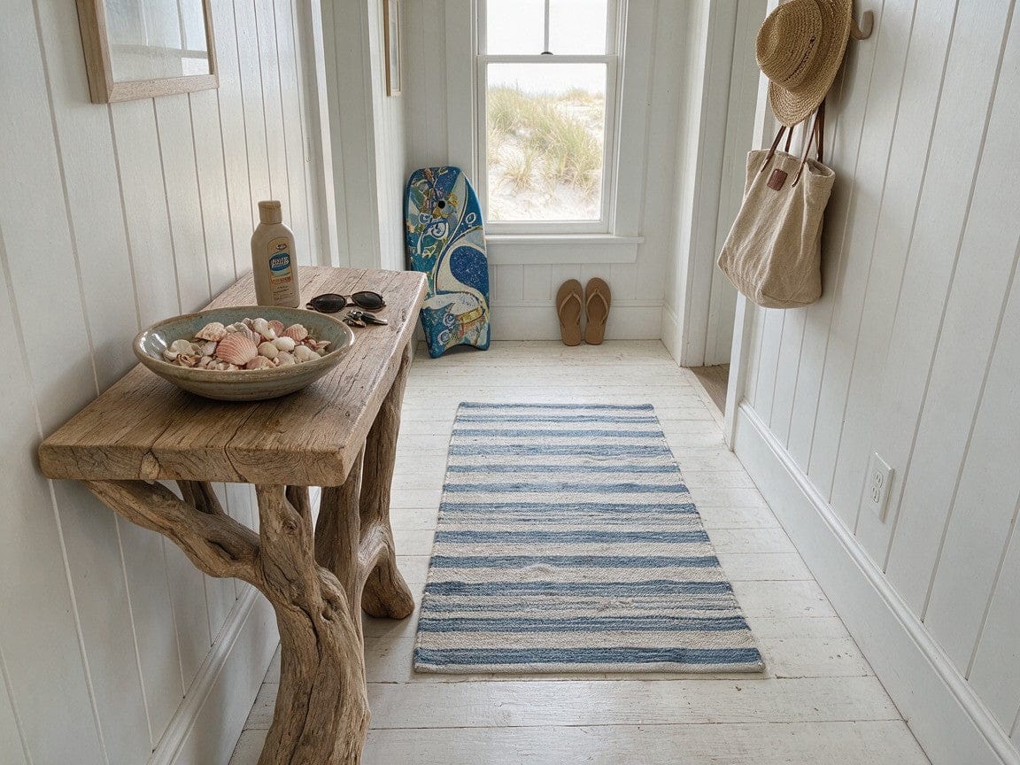Customer photo review of Farmhouse Driftwood Console Table With Natural Branch Legs For Hallway