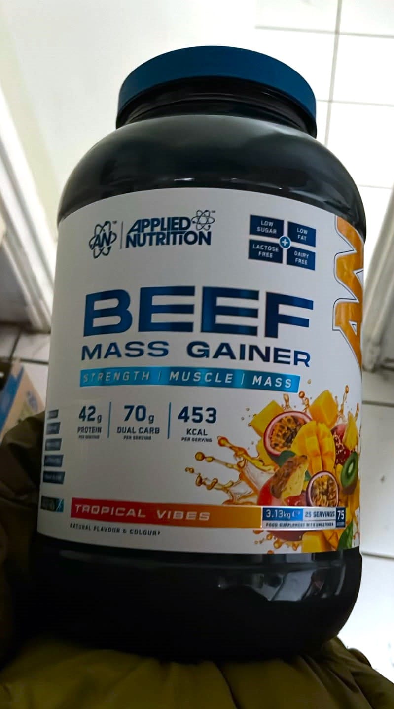 Customer photo review of Applied Nutrition - Beef Mass Gainer [3.13 kg · 25 Servicios]