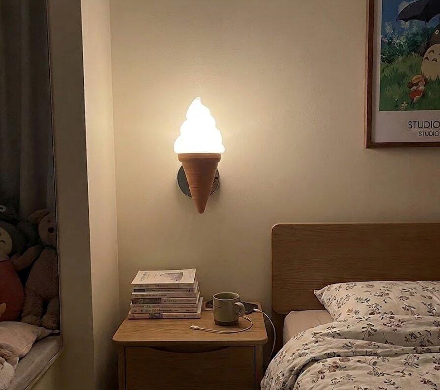 Customer photo review of Iron Wall Light, White Acrylic Shade, Wall Sconce, 43 cm