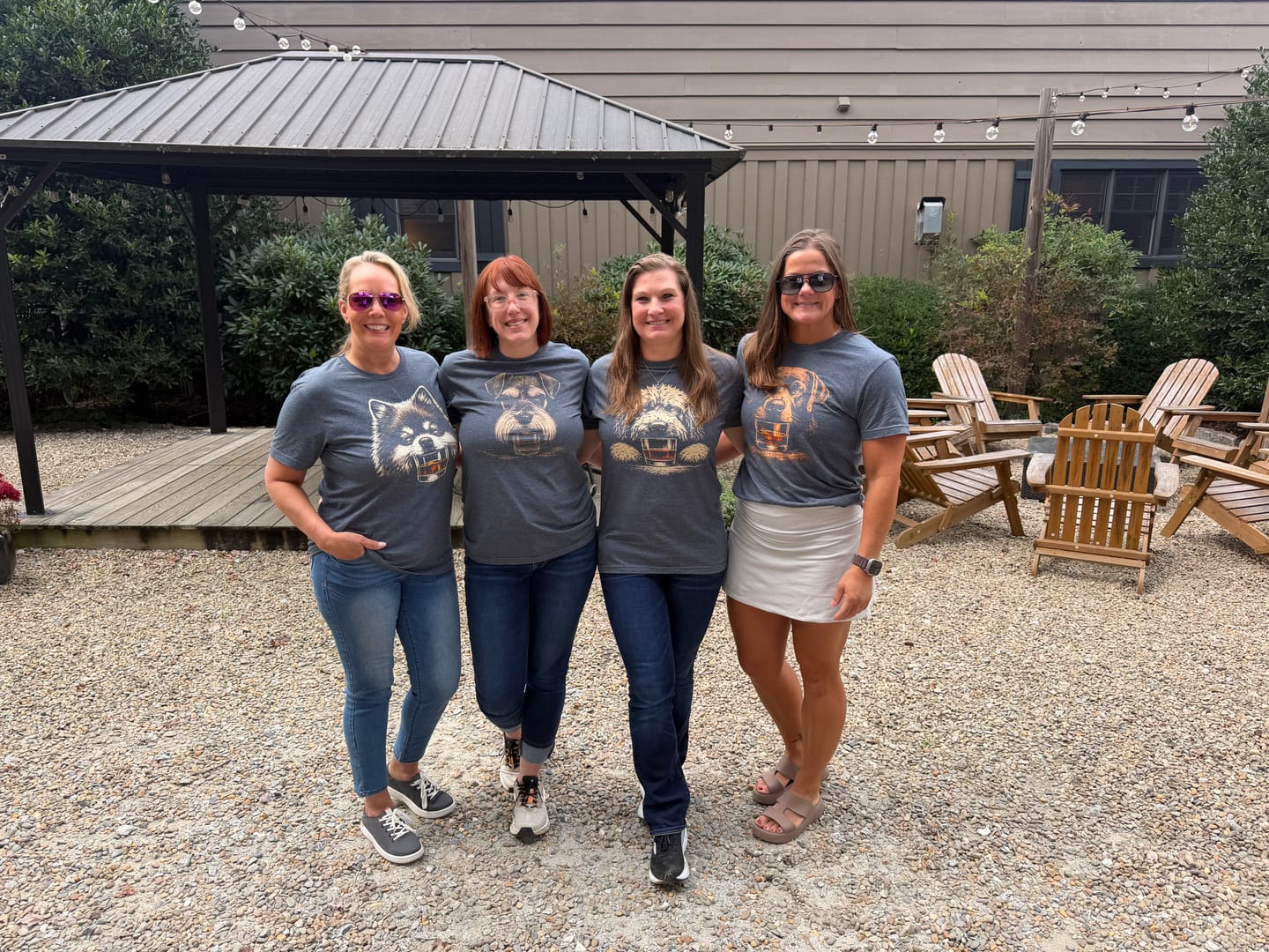 Customer photo review of Whiskey Dog Goldendoodle Grunge T-Shirt