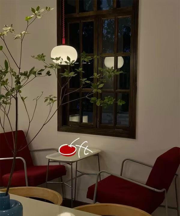 Customer photo review of Coil Cable Glass Pendant Light, Milky Shade, 25 cm Wide