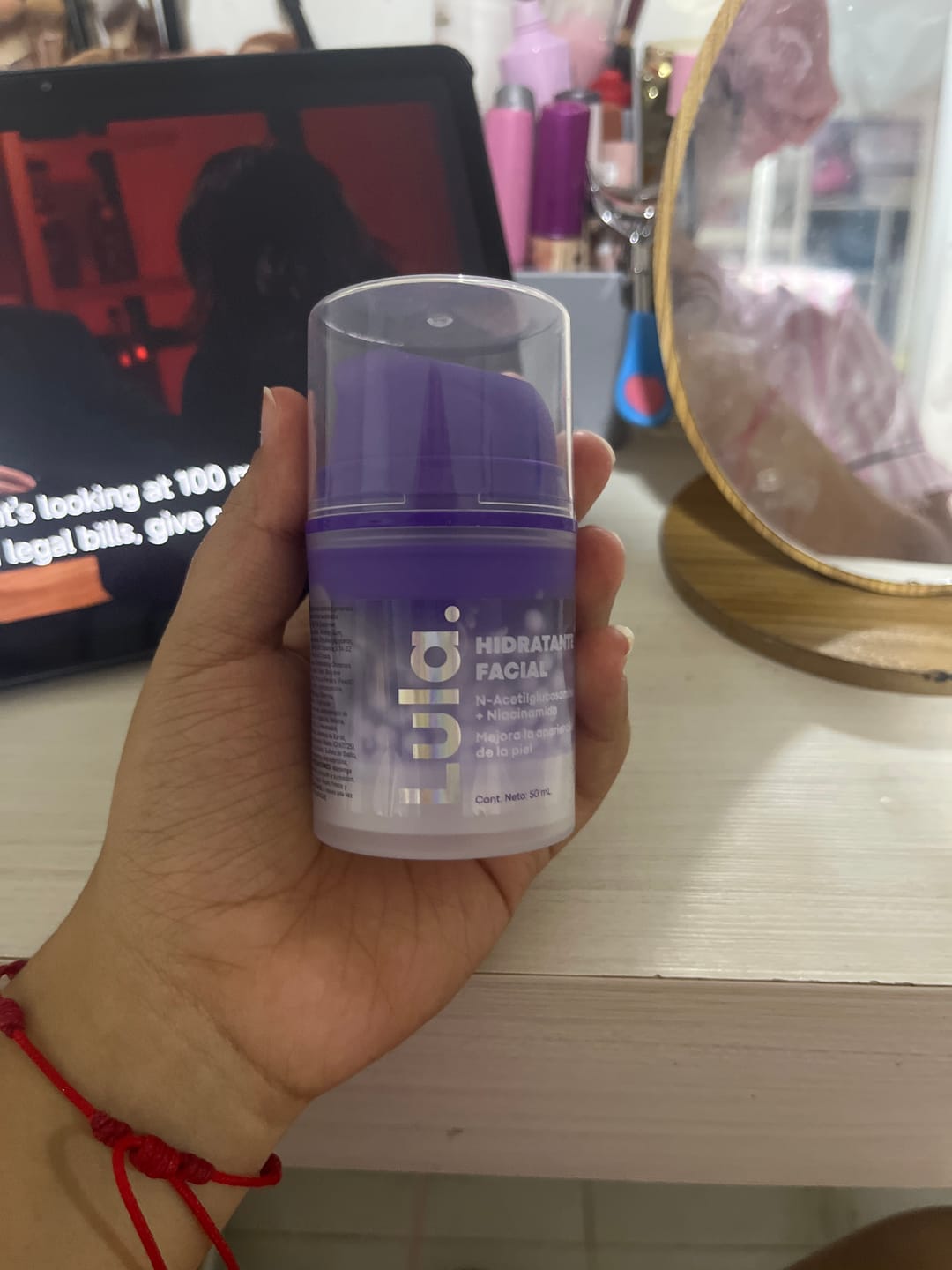 Customer photo review of Hidratante Facial con perlas