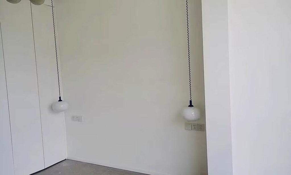 Customer photo review of Coil Cable Glass Pendant Light, Milky Shade, 25 cm Wide
