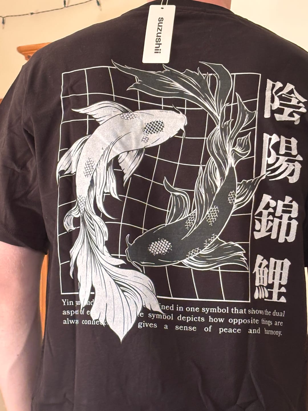 Customer photo review of Ying Yang Koi T-Shirt