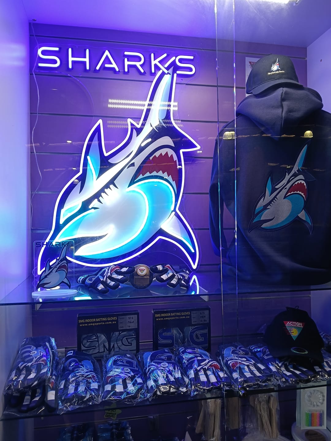 Customer photo review of Sharks logo | LED Neon Sign