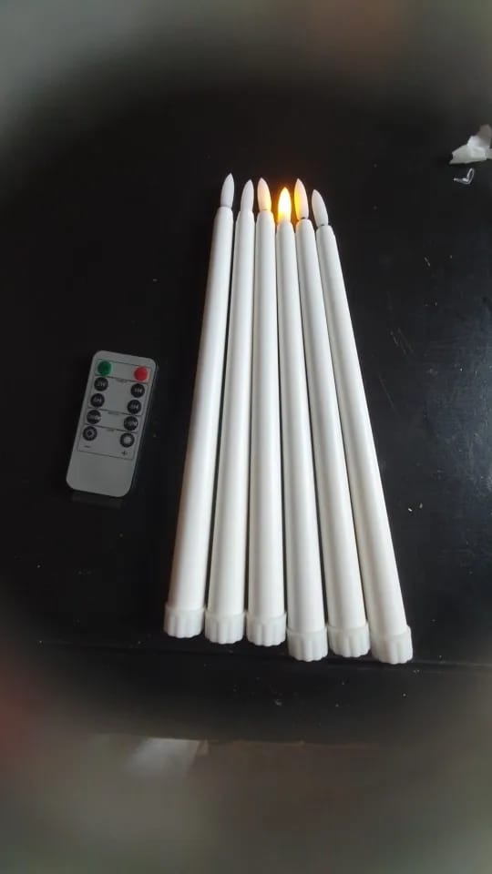 Customer photo review of Cozymere Flameless Taper Candles