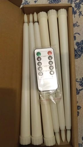 Customer photo review of Cozymere Flameless Taper Candles