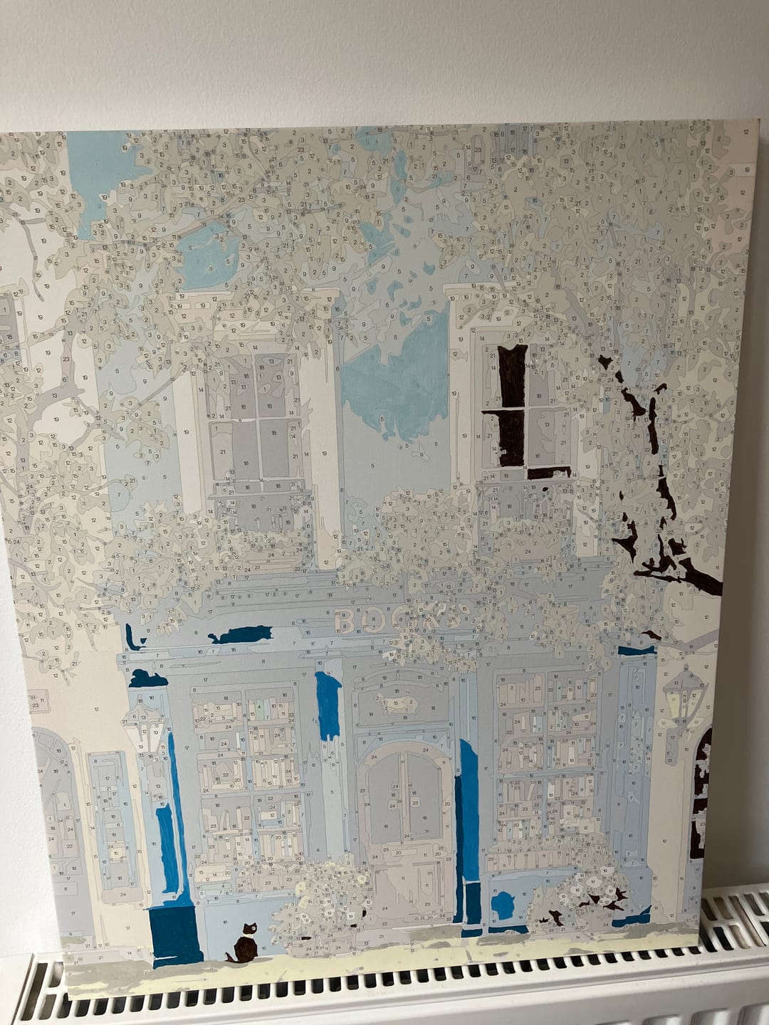 Customer photo review of The Blue Bookshop | Paint by Number