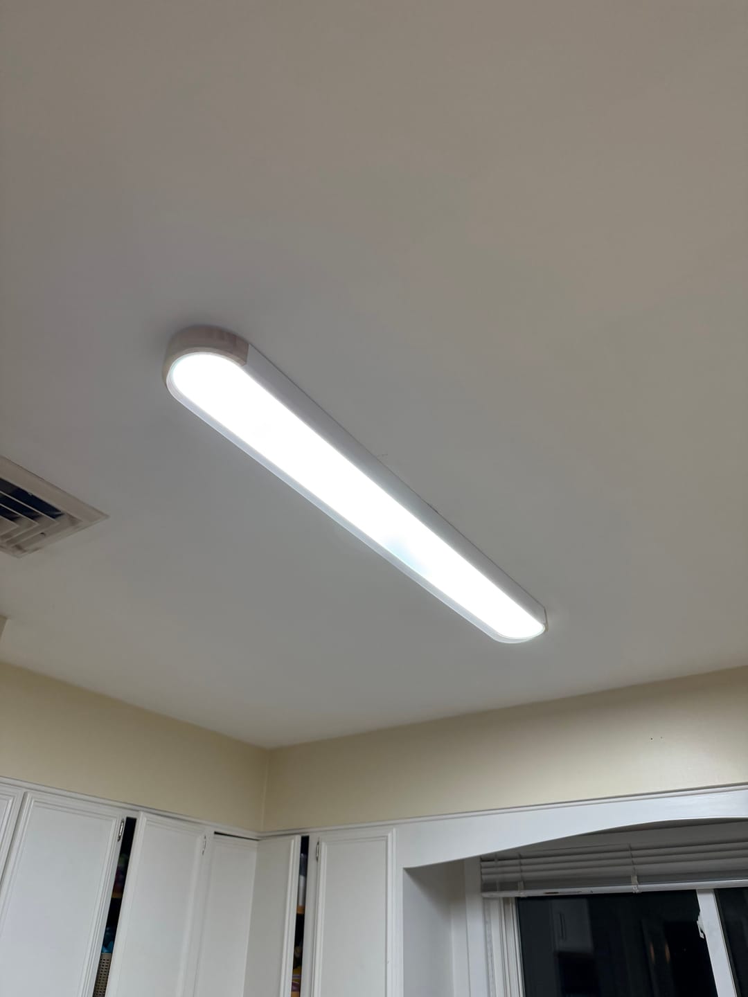 Customer photo review of Oval Led Flush Mount With Wood Accent
