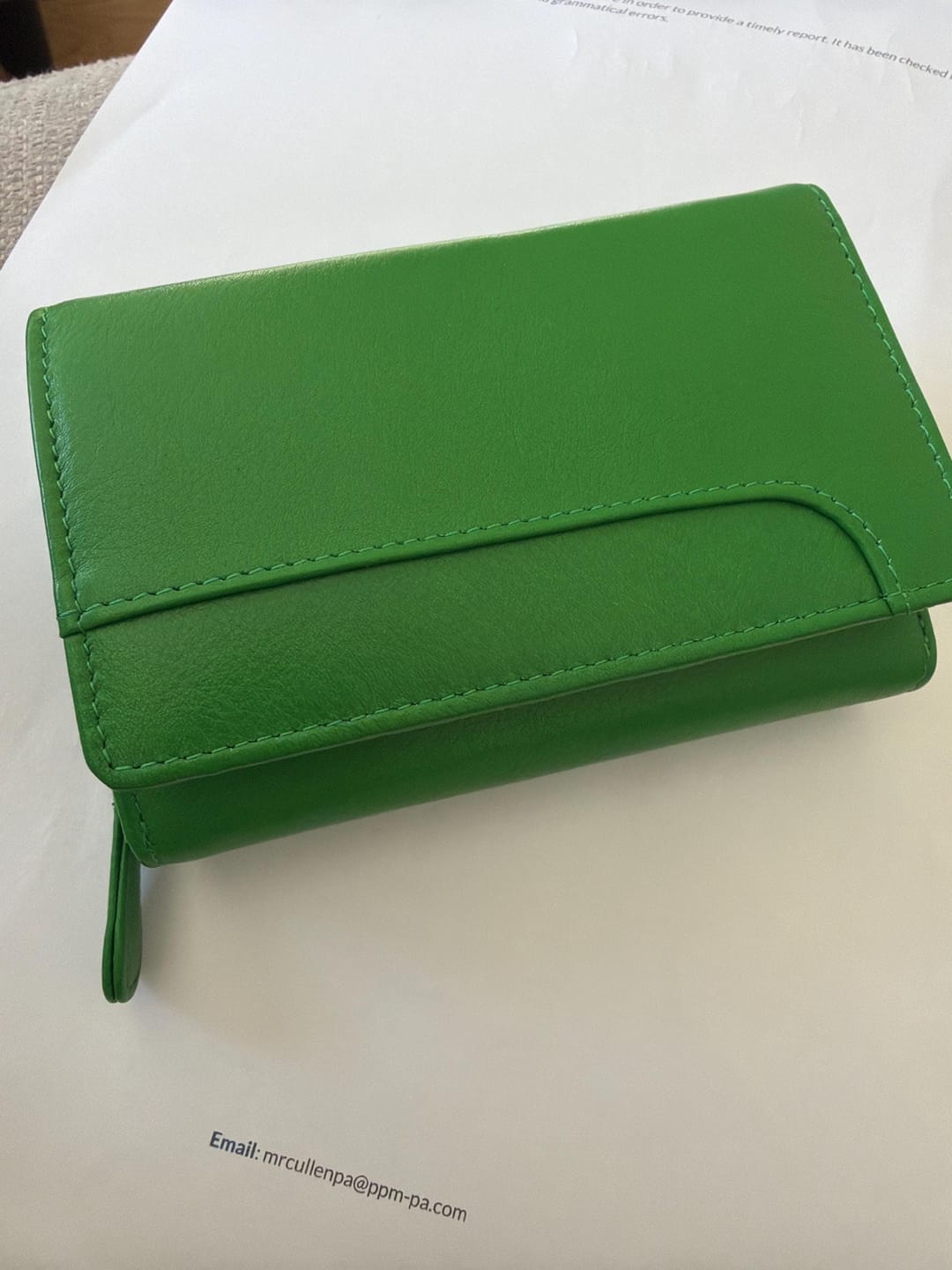 Customer photo review of Soft Leather Trifold Purse For Women - Velura