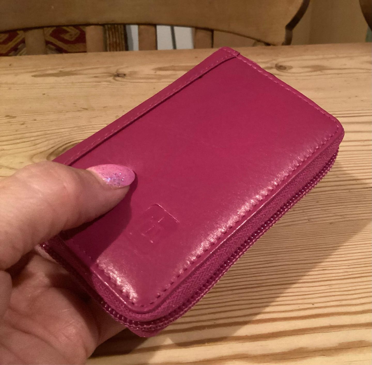 Customer photo review of Premium Leather Concertina Credit Card Wallet