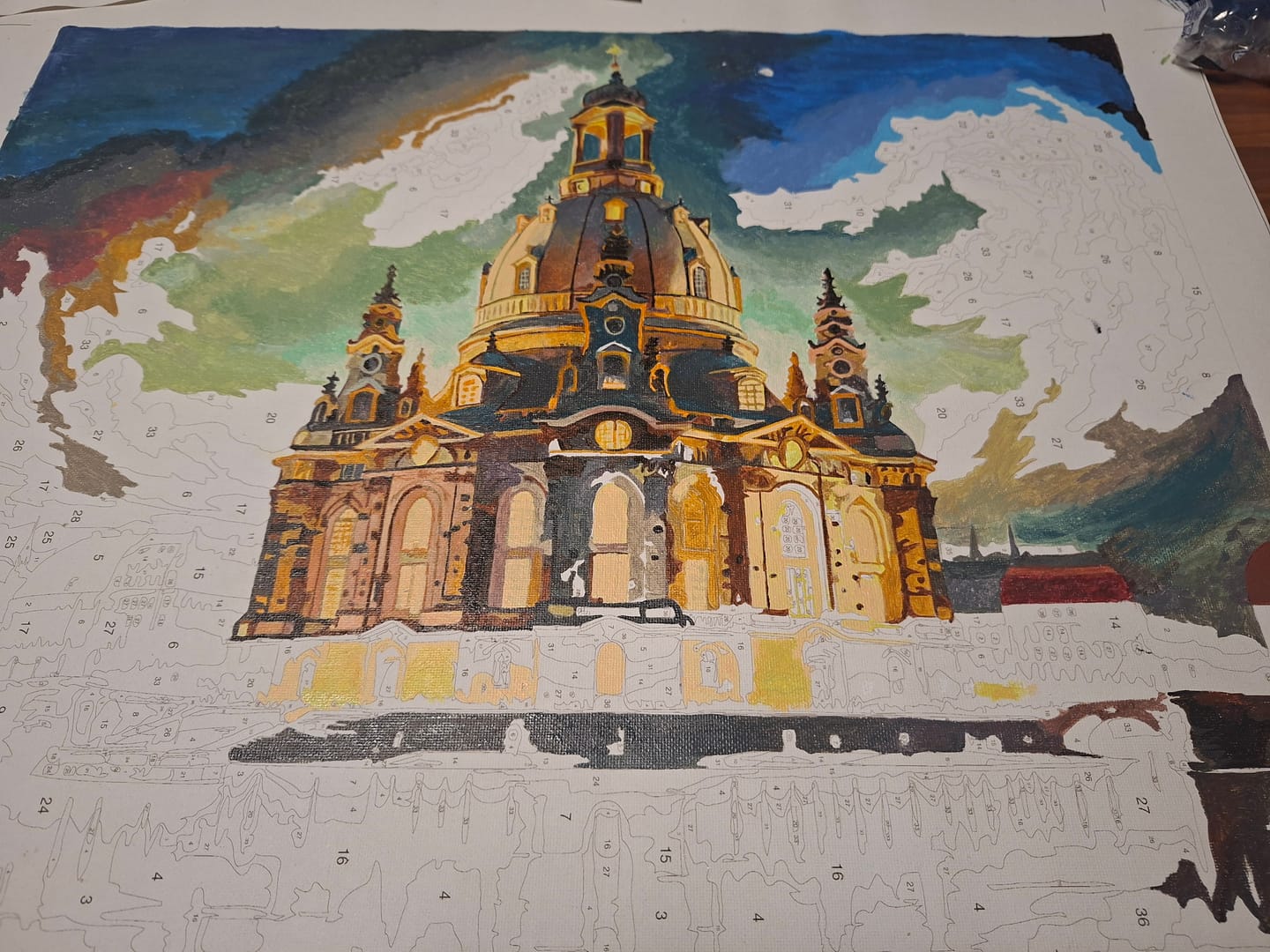 Customer photo review of Malen nach Zahlen - Frauenkirche in Dresden