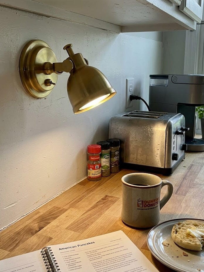 Customer photo review of Antique Gold Wall Light, Swivel Joint, Wall Sconce, 7 x 10 cm