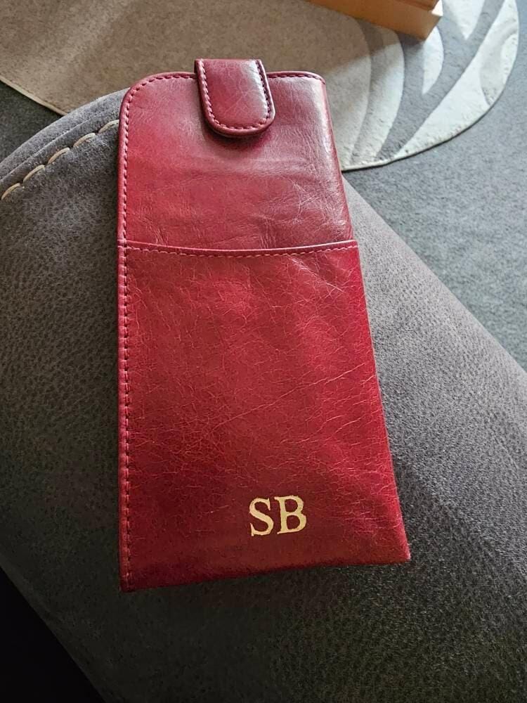 Customer photo review of Soft Leather Glasses Case