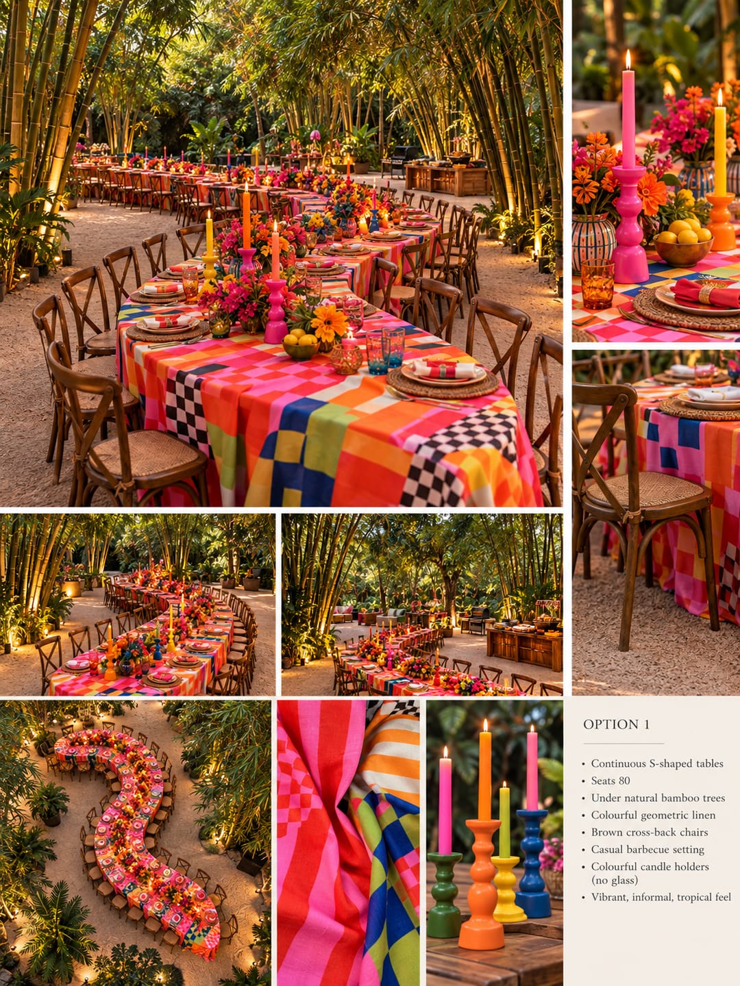 Customer photo review of Geometric Print Poly Linen Fabric by the Metre