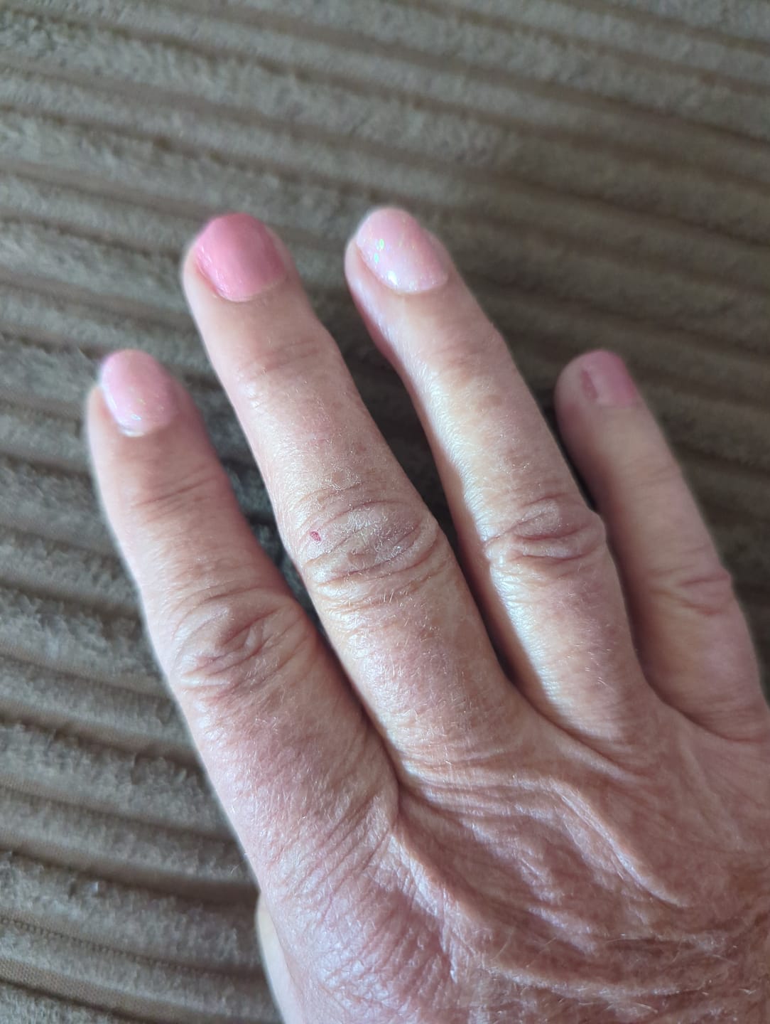 Customer photo review of Blush Petal Dipping Powder