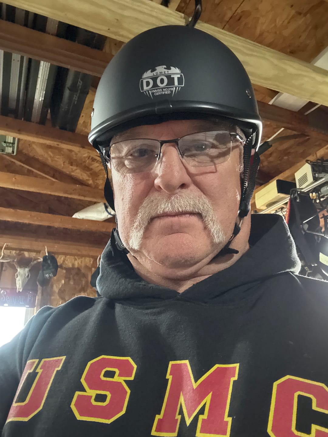 Customer photo review of Smallest & Lightest DOT Polo Helmet- Matte Black