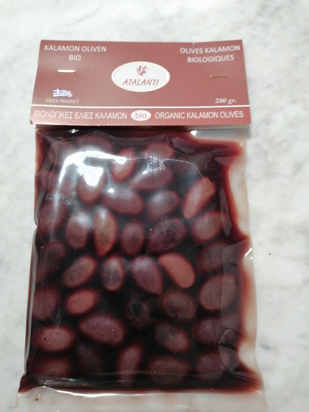 Customer photo review of Organic Whole Kalamata Olives – Premium Greek Selection (280g)