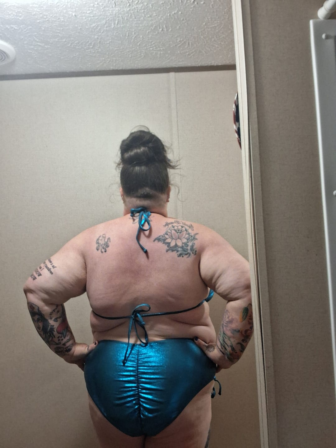 Customer photo review of Jade Glitter Side Tie Bikini Bottom final sale