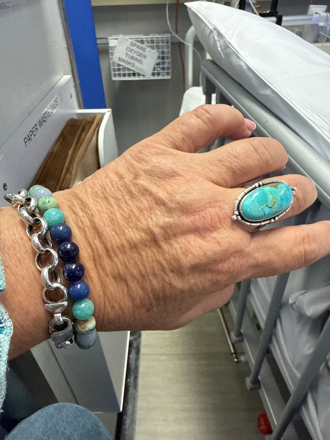 Customer photo review of Turquoise Wanderer Ring