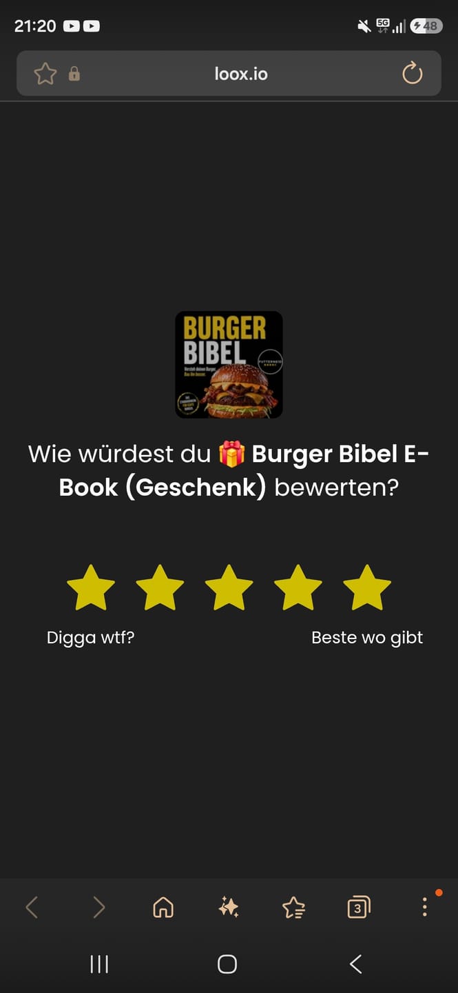 Customer photo review of 🎁 Burger Bibel E-Book (Geschenk)