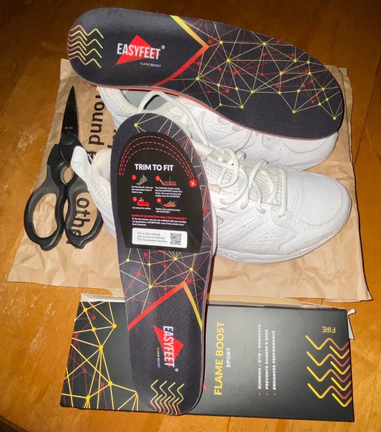 Customer photo review of EASYFEET Flame Boost - Flexible Sport Insoles for Running and Training (Low Arch)