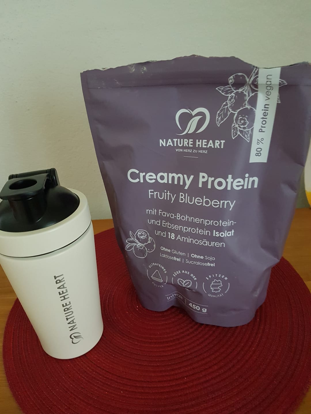 Customer photo review of Creamy Protein Fruity Blueberry