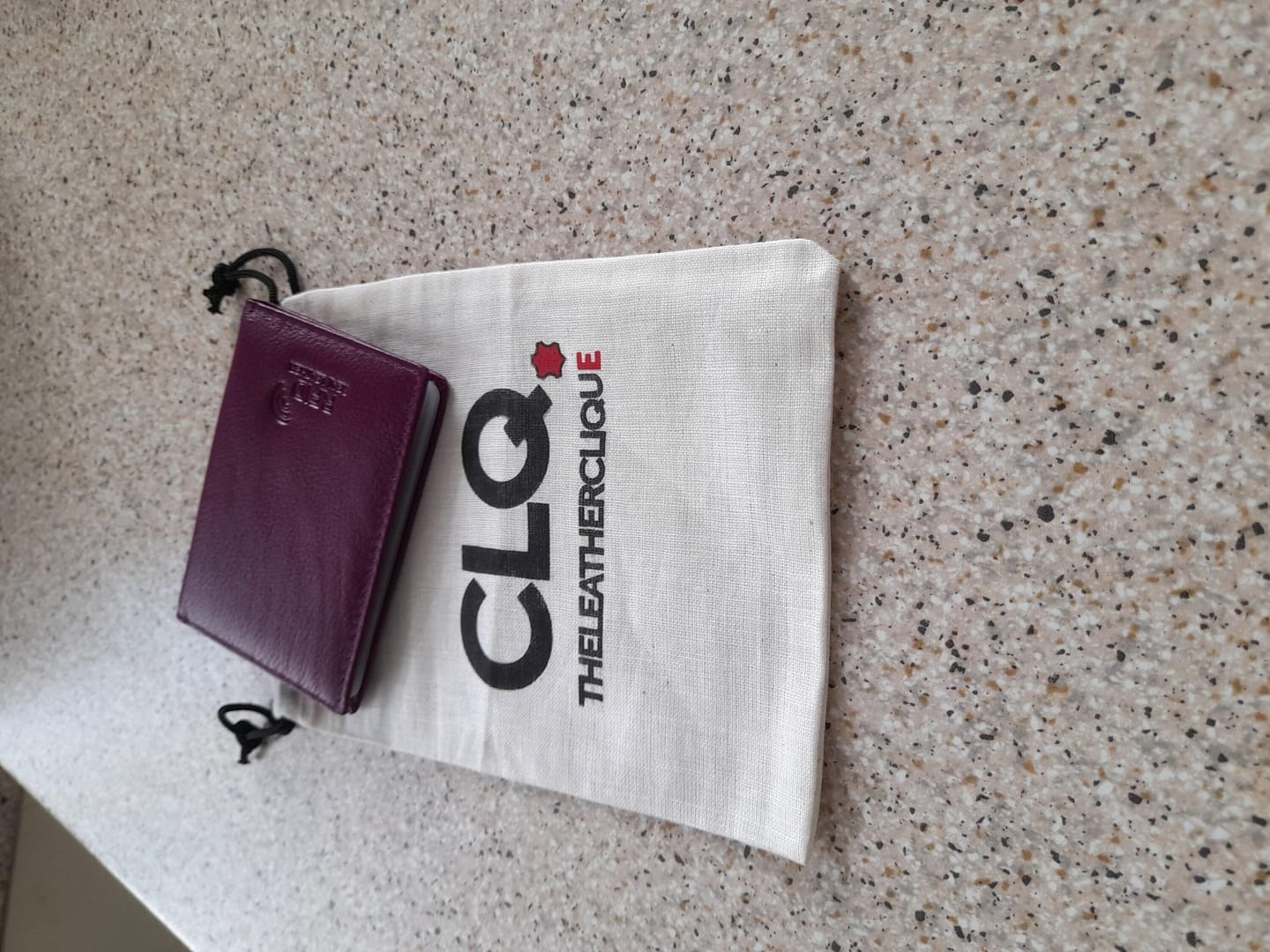 Customer photo review of Leather Credit Card Holder