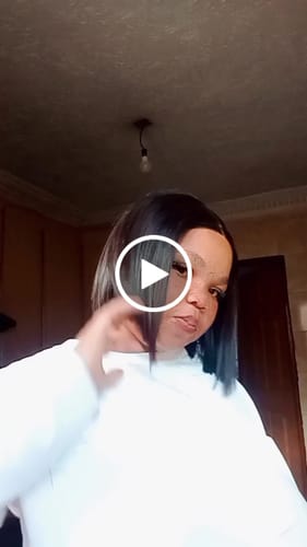 Customer video review of Vietnamese Super Double Drawn Bone Straight Hand Made 5x5 Glueless Closure 8" Natural Black Wig