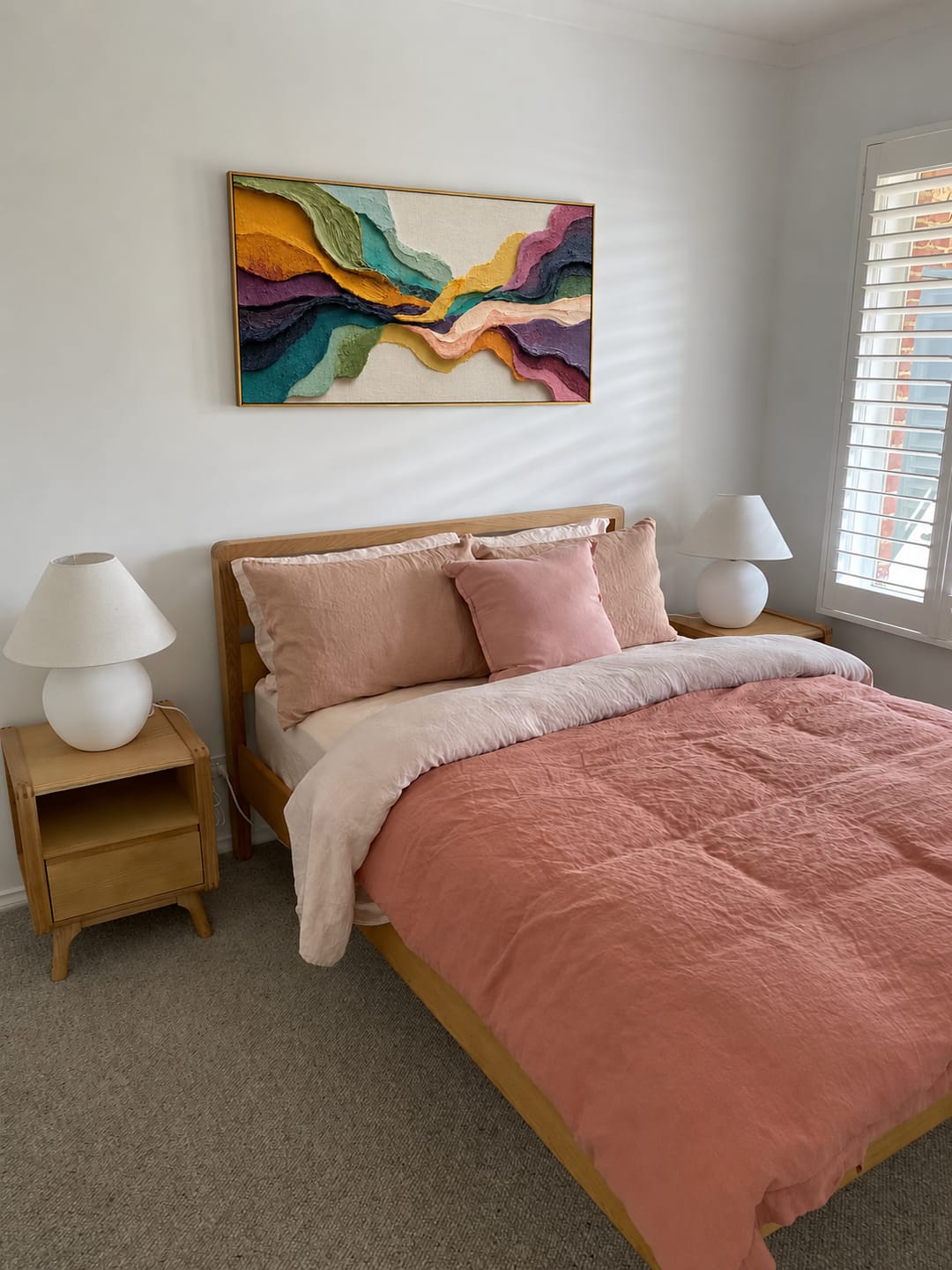 Customer photo review of Chromatic Tides Textured Wall Art