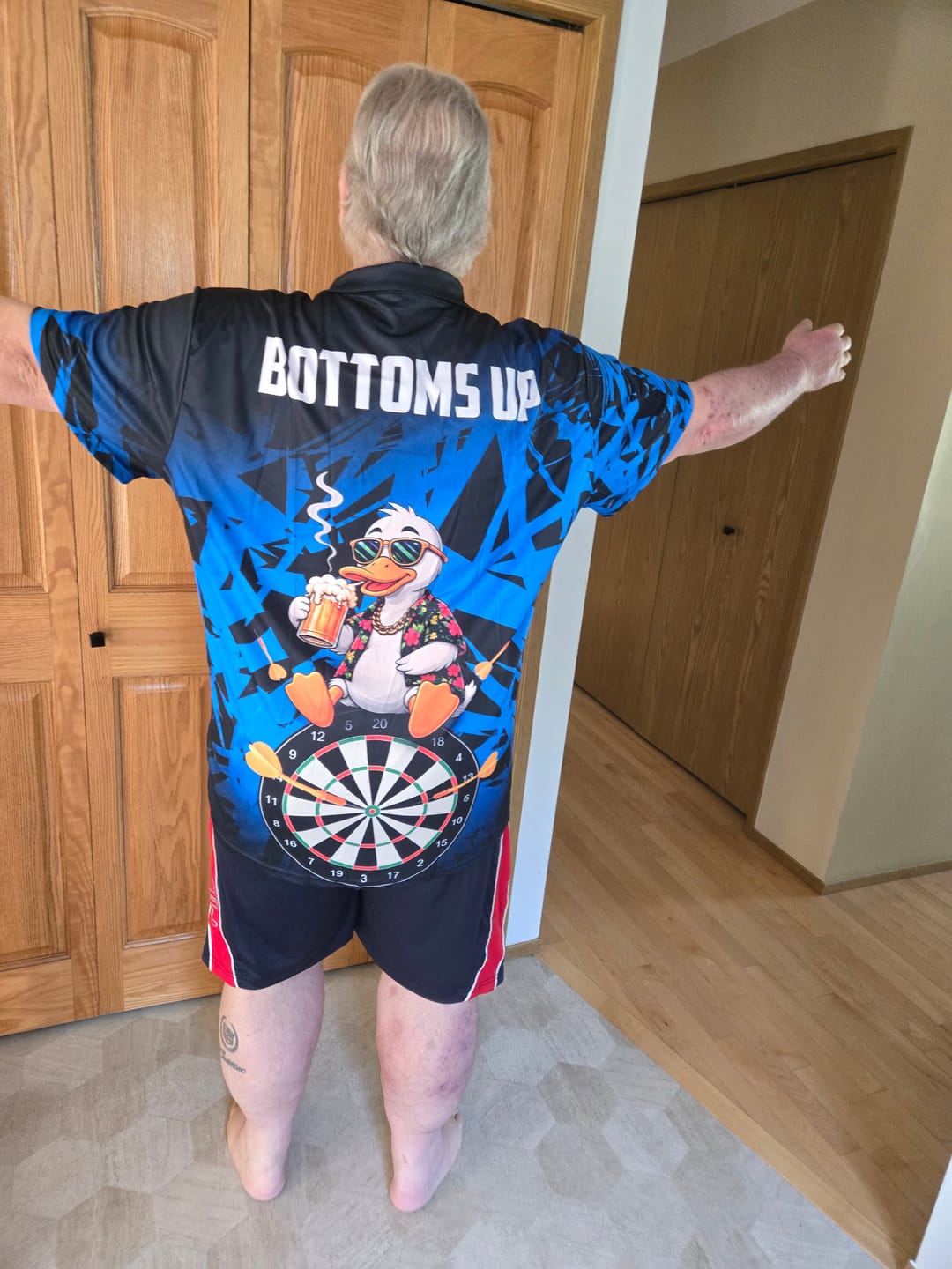 Customer photo review of Maxcorners Darts 3D Unisex Shirt For Jonny