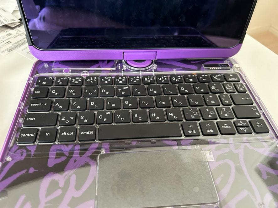Customer photo review of Y2K Style Rotating iPad Keyboard Case